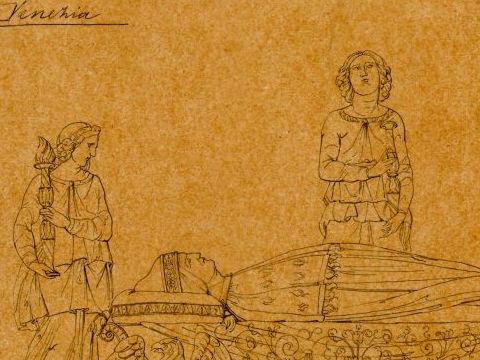 23. Disegno di un monumento funebre, Venezia, s.d.