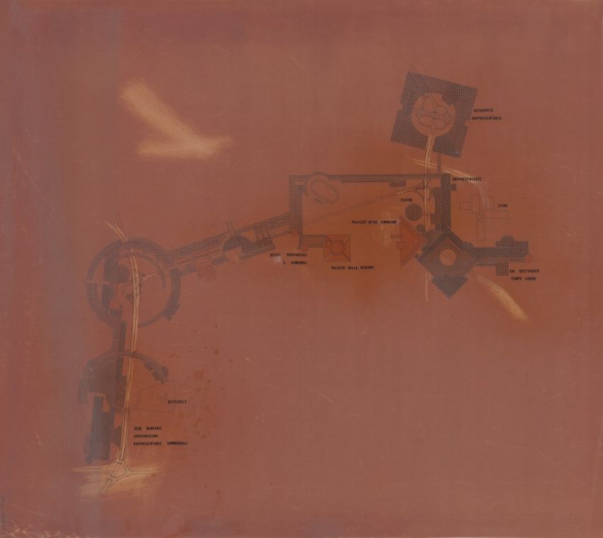 12. Schema planimetrico delle funzioni, collage