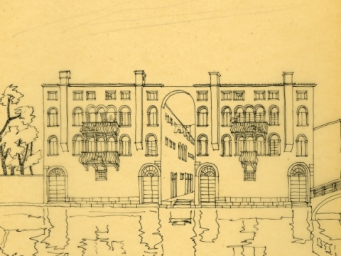 10. Venezia Minore, disegno di studio, 194-?