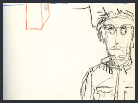 Autoritratto con telaio strutturale [febbraio 1983], Quaderno 17