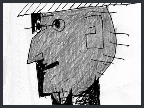 Autoritratto con papillon [4 aprile 1990], Quaderno 35