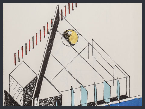 Progetto concorso Padiglione Italia Biennalestudio assonometrico, 1988, Quaderno 46