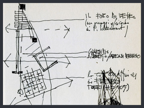 Stelle & Costellazioni studio progetto isola dei granai, Danzica-[12.6.1991], Quaderno 33