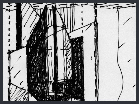 Autoritratto con quinte [giugno 1991], Quaderno 37