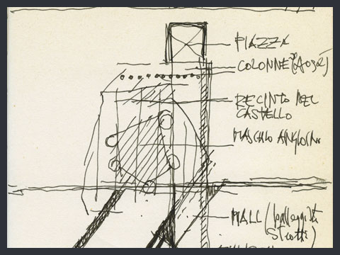 Progetto piazza Municipio, stazione Marittima Napoli, [1990], Quaderno 33