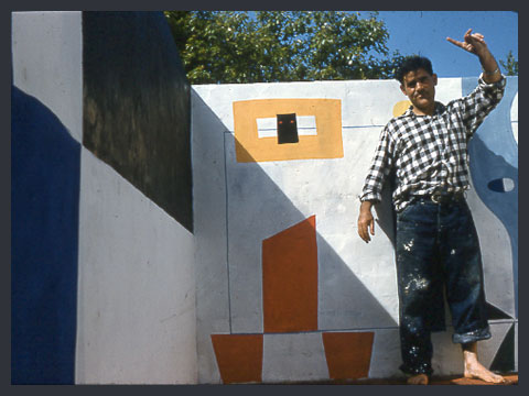 Incontri - Costantino Nivola nel suo atelier, Long Island, s.d.