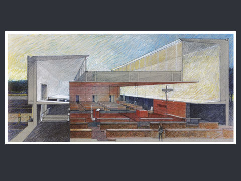 6. Progetto di concorso per la chiesa della Pentecoste a Quarto Oggiaro (Milano), 2001