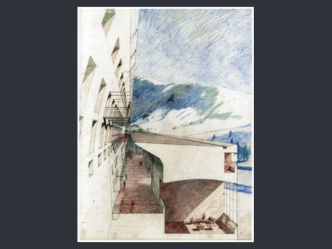 11. Progetto di concorso per un complesso turistico residenziale a Sestriere (Torino), 1993
