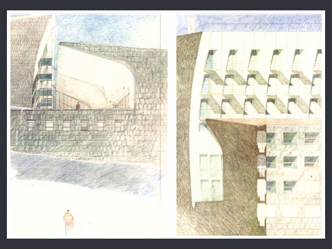 12. Progetto di concorso per un complesso turistico residenziale a Sestriere (Torino), 1993