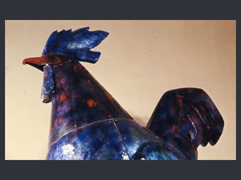 Bestiario. De Poli, Il grande gallo su disegno di M. Mascherini, 1957