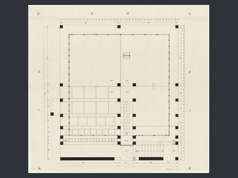 23. Progetto per un padiglione in cemento e vetro, 1976