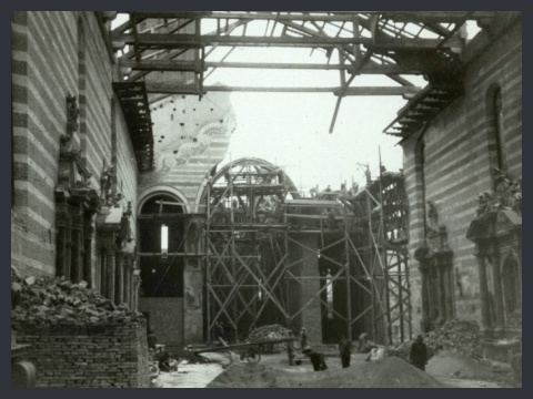 3. Ricostruire Padova. Chiesa degli Eremitani, restauro dell'area absidale, 1945 post
