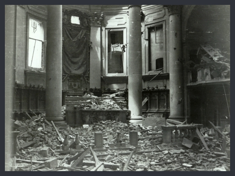 20. Bombardamenti Vicenza. Chiesa di San Gaetano, esiti del bombardamento, 1944 post