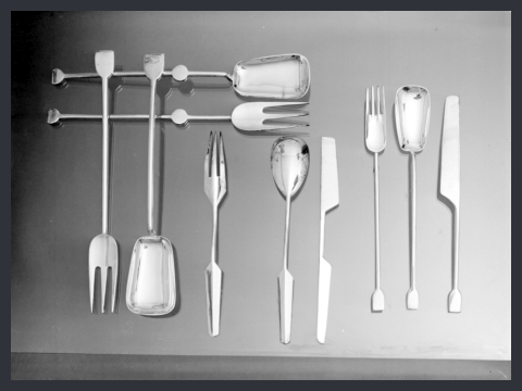 18. Posate in argento, G. Ponti e L. Sabbatini, 1955