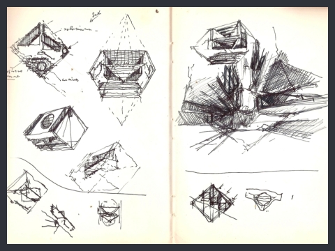 7. Villino e ristorante a S. Maria di Castellabate, studi preliminari, 1969