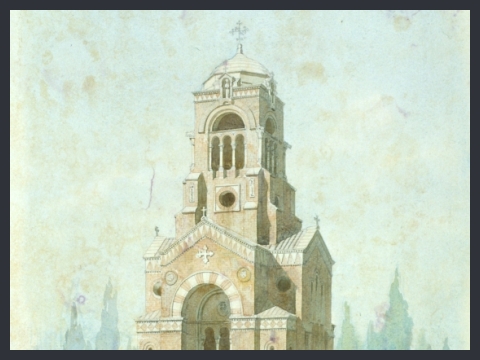 6. Cimitero di Mantova. Chiesa-ossario, 1903-04