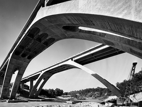 10. Ponte per l'autostrada A1 sull'Arno a Levane (Arezzo), 1962-1963