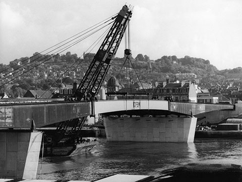 19. Ponte Guillaume le Conquerant a Rouen sulla Senna, 1969