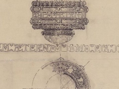 2. Progetto di lampada per l'edicola Giudici, 1904-05