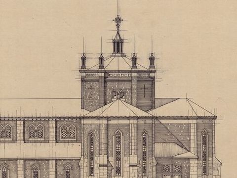 12. Progetto per la facciata della chiesa di Crocetta Trevigiana, 1921-25