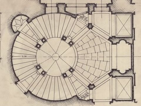 23. Progetto per il palazzo della Borsa, scalone d'onore, 1928-32