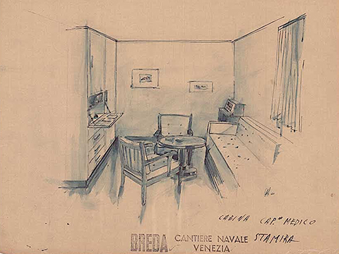 2. Piroscafo Stamira, cabina capitano medico, 1944