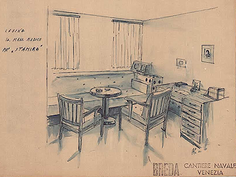 3. Piroscafo Stamira, cabina sign. Maggior Medico, 1944