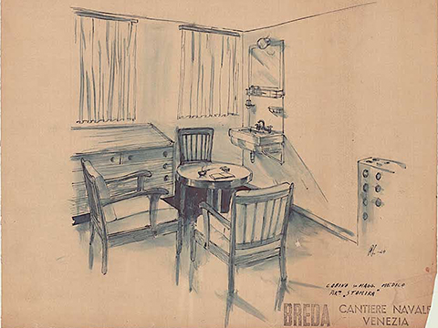 4. Piroscafo Stamira, cabina sign. Maggior Medico, 1944