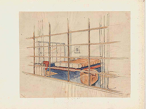 5. Interno di una camera matrimoniale, anni ’40