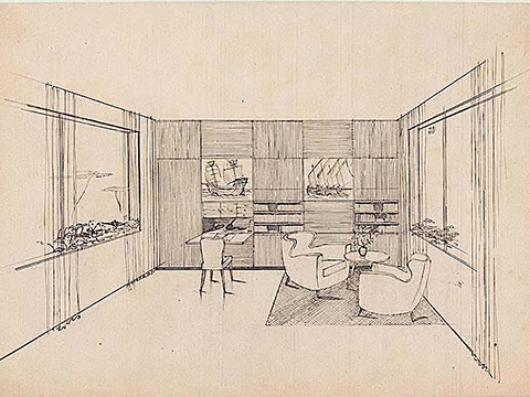 10. Interno di uno studio, anni ’40 e ’50