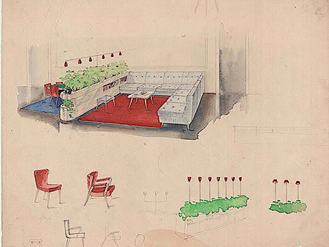 11. Studio degli interni di Casa Gottardi,I 1947