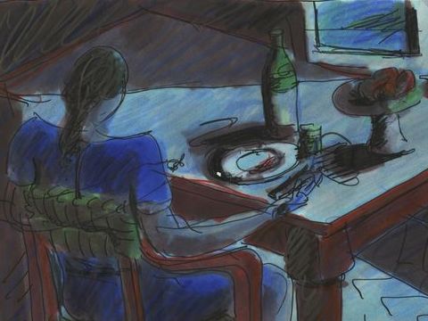 6. Tavolo Capotavola e sedia Risiedo, 1988