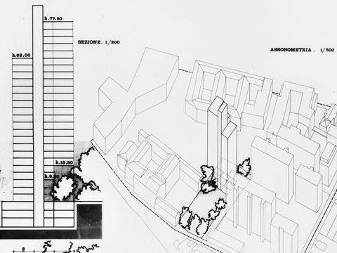 7. Progetto della Torre Vigentina Milano, 1963