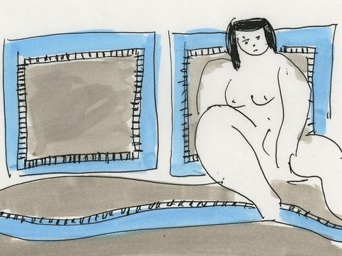 15. Letto Fazzoletto schizzo di studio, 1993