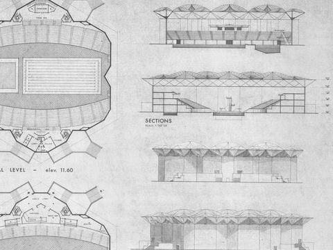8. Swimming Pool: Palns, Elevation and Sections