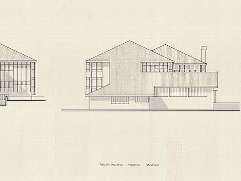 9. Scuola media: prospetto sud e nord, 1966