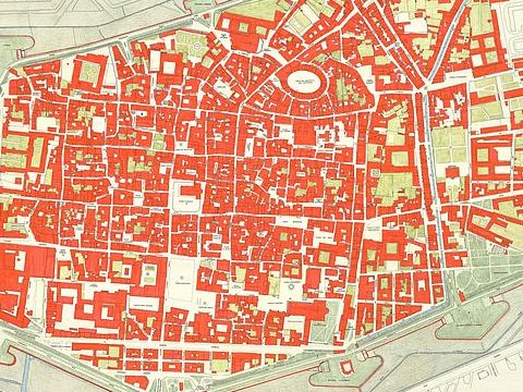4. Lucca, studi per i PRG: l'edificato del centro storico, 1999-2004