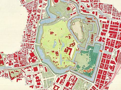 18. Tokyo: ipotesi per l'area del Palazzo imperiale, s.d. 