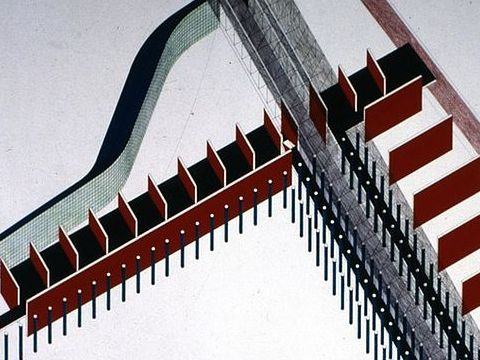4. Cannaregio ovest a Venezia: assonometria edificio “Piazza - Galleria”, 1980