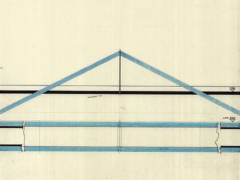 7. Ponte dell'Accademia: pianta e prospetto, 1985