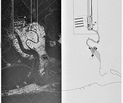 9. Progetto di ricerca Venezia ovest: schema planimetrico, 1986