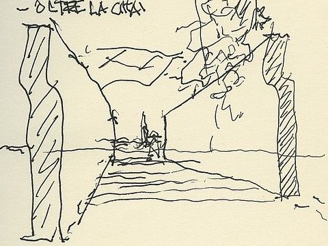 23. Cimitero dipinto: studio prospettico, 28-29 gennaio 1998