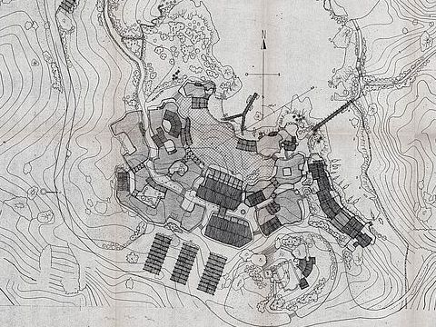 21. Progetto di villaggio di Porto Cervo: planimetria, 1963