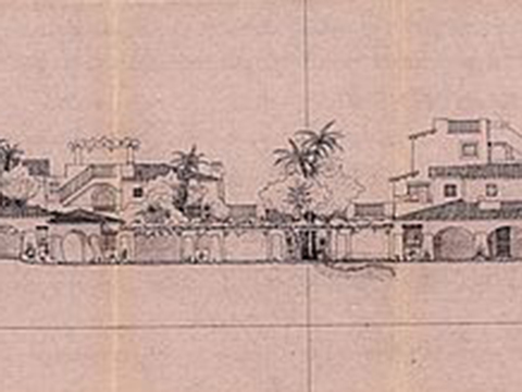 24. Centro turistico "Helvetia": prospetto, Brasile 1978-79