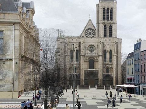 12. Piazza Jean Jaures verso piazza Victor Hugo: fotomontaggio
