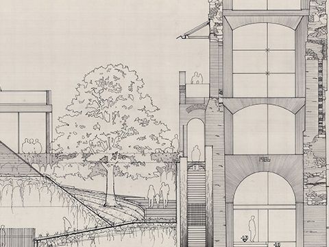 7. Castello di Rivoli, manica lunga e atrio juvarriano: progetto della nuova facciata 