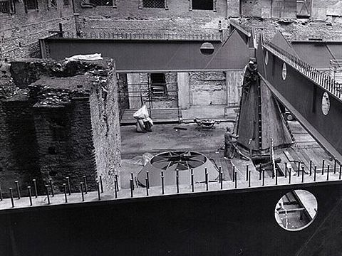 14. Palazzo Carignano, sala ipogea: cantiere