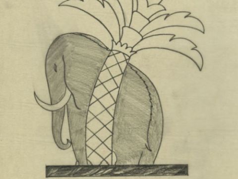 7. Studio di elementi decorativi per Christofle, 1931