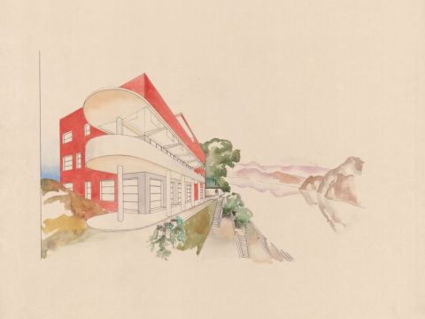 9. Villa sul lago a Oggebbio: prospettiva, 1931