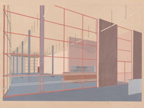 11. Progetto per aeroporto: prospettiva, 1933